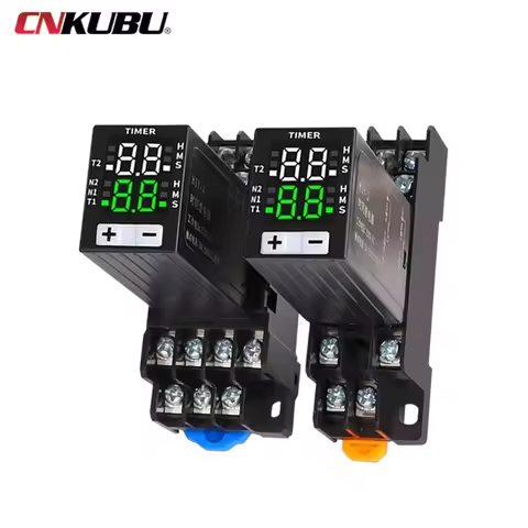 H3Y-2/4 Liquid Crystal Time Relay 220V24V Dual Time with Base Small Digital Display Cycle Time Contr