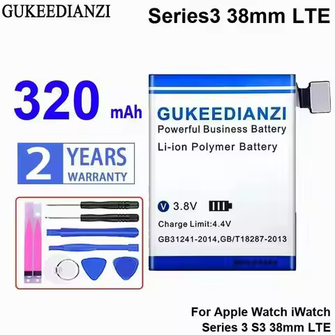 320mAh For Apple Watch For iWatch Series 3 S3 38mm Lte Series3 Premium Replacement Watch Battery