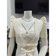 Filipiniana Modern Bolero Blouse White(Inner not Included)