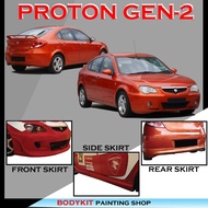 PROTON GEN-2 R-3 STYLE FULLSET SKIRTING (FRONT BUMPER,SIDE SKIRT, REAR SKIRT)-MATERIAL PU GETAH/FIBE