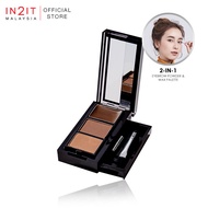 IN2IT 2-IN-1 Eyebrow Powder & Wax Palette (ERC01) [Halal Certified]