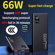 (3C)66W Power Bank 20000/30000mAh Fast Charging Full Capacity Power Bank USB Portable Digital Displa