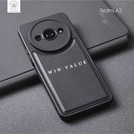 Redmi A3 Case Leather Pro camera Black Case Redmi A3