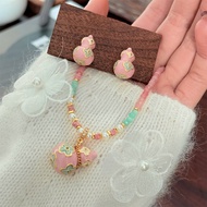 Four-leaf clover gourd necklace