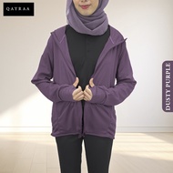 QAYRAA UPF50+ Cap Jacket Jogging Jacket Sport Anti-UV Hoodie /Size S-3XL/Black/Blue/Maroon/Grey/Dust