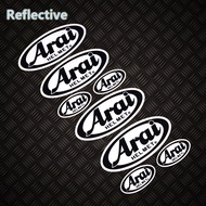 8ชิ้น/เซ็ตสะท้อนแสง3Mหมวกมอเตอร์ไซค์แบบกันน้ำDecalsหมวกกันน็อกสติ๊กเกอร์โลโก้Arai