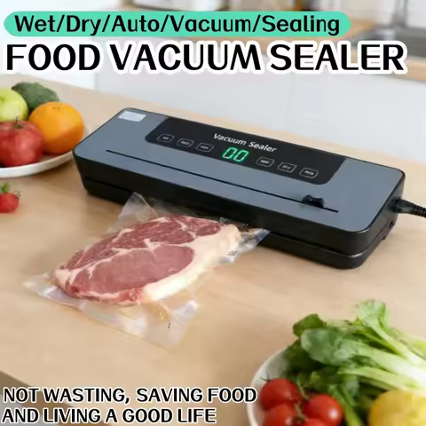 Electric Vacuum Sealer Machine Kitchen Dry/Wet Food Vacuum Sealer Home Fresh Food Storage And Built-