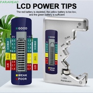 PARADEAO Battery Capacity Tester Capacitance Diagnostic Tool 9V Battery Level Tester Voltage Meter V