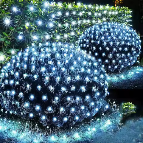 3X3M 4.5X1.5M Christmas Net Light Outdoor Christmas Twinkle Mesh Light Waterproof Fairy Bush Light H