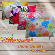 Floral Pillow case / punda with overlap  zipper standard size 16x23 inches (sold per piece)/ punda n