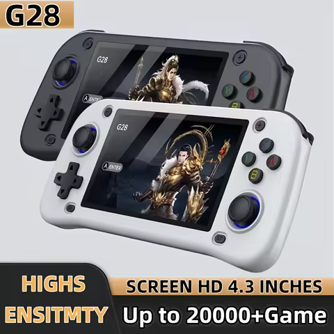 2025 128GB G28 Retro Handheld Video Game Console Linux System 4.3 Inch MIPI Screen Portable Pocket V