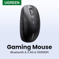 UGREEN Gaming Mouse 5000DPI Wireless Mouse Bluetooth 5.0 2.4G Wired Rechargeable Gamer Mice 6 Buttons For MacBook Tablet Laptops Model:90539