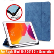 For Apple iPad 10.2 7th Gen 2019 Generation Smart Cover Shockproof Wake Sleep Pencil Holder Case 7 Generation