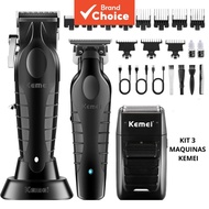KEMEI Professional Grooming Set 2296+2299+1102 – Hair Clipper Trimmer & Shaver for Cutting, Trimming