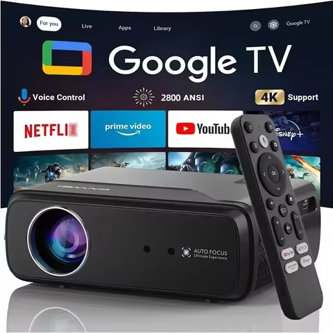 A8 Android 14 Google TV Projector 2800ANSI 1080P 4K | Netflix Certified DB Audio | Home Cinema Bedro