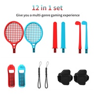 10 In 1 Switch Sports Accessories Bundle Kit for Nintendo Switch Sport Game Joycon Controller NS Strap Wrist Dance Band Racket