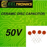 CERAMIC DISC CAPACITOR 50V 1.5PF-821PF 10PCS