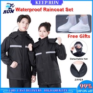 【RainCoat +Shoe Cover】Motorcycle Rain Coat Double Layer Waterproof Outdoor Raincoat Motorbike Rainsu