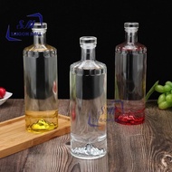 500ml glass bottle / 500ml cylindrical wine bottle with high quality glass lid - br30 - 500ml wine b