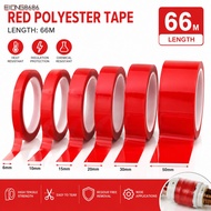 EIONG8686KM Marking Tape, 66 Meters 3/5/8/10mm Width Coding Tape, Strong Adhesive Red Mylar Tape