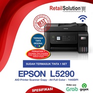 Printer Infus AIO Warna A4 ADF - Epson L5290 Scanner Copy WiFi FAX