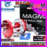 รอกตกปลา รอกทรงกลม PIONEER MAGMA MAG-6500 (มีทั้งหมุนซ้ายและหมุนขวา)