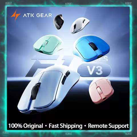 ATK F1V3 Wireless Mouse Extreme+ 36g Gaming Mice 0.163ms Low Latency 50000DPI 8T8R dual-track TTC Go