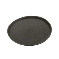 SUNNEX Non-Slip Serving Tray Round Shape Size 27.5 Cm. (11 Inches) Black