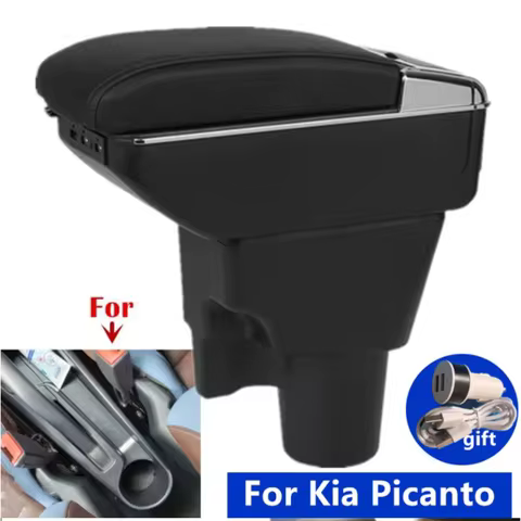 For Kia Picanto 3X-Line Armrest Box For Kia Picanto Car Armrest Storage box Interior Dedicated Retro