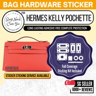 [𝐁𝐍𝐂𝐓👜]💛 Hermes Kelly Pochette Hardware Protective Sticker | Full Coverage Bespoke Fitting Seal/Film