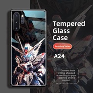 Robot Themed Glass Phone Case for Samsung A53 S25 Ultra S24 Gundam S23FE Cartoon Anime Protection Co