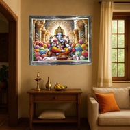 🖼️ 3D Embossed Lord Ganesha Photo Frame Wall Art 22x28