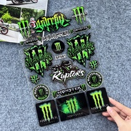 3 ชุด Monster Energy สติกเกอร์และสติ๊กเกอร์สำหรับ Honda Clcik Wave Pcx Yamaha FORZA Xmax Nmax Grand 