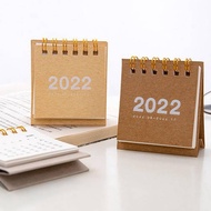 New 2022 Mini Desk Calendar Coil Spiral Table Desktop Self Standing Flip Calendar for School Home Office ​Schedule Planner kids Stationery gift