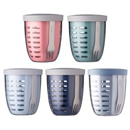 Collection of 5 Mepal Fruit Pots / Nordic Pink, Nordic Green, Nordic Old Blue, Nordic Denim, Nordic Blue