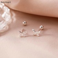 Ketchup1 1Pair Hollow Bowknot Ear Bone Nail Glossy Butterfly Spiral Stud Earrings For Women Girls Wedding Party New Fine Jewelry Gift Nice