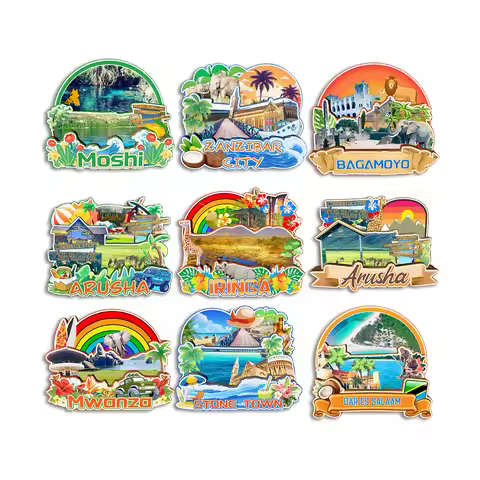 Dar es salaam Stone Town Mwanza Arusha Bagamoyo Zanzibar City Moshi Iringa Tanzania Fridge Magnet Tr
