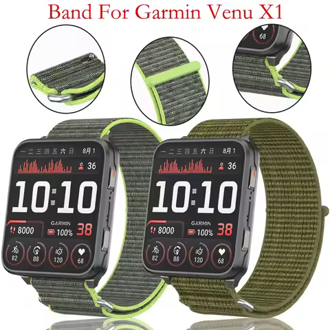 24mm Nylon Loop Smart Band for Garmin Venu X1 Smart Watch Sport Strap Accessories for Garmin Venu X1