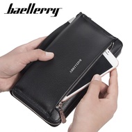 【Available】purse men long dompet lelaki panjang zip wallet lelaki polo beg duit  men's Long Wallet Europe and America large capacity  simple