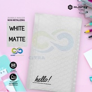 BUBBLE ENVELOPE - BUBBLE MAILER - BUBBLE PACKING HELLO WHITE MATTE 28 cm x 35