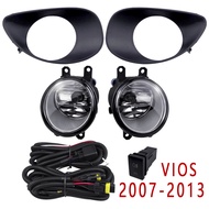 VIOS Fog lamp Lights Halogen Lamps for Toyota Vios 2007-2013 with Switch Wiring Harness Front Bumper