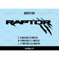 RAPTOR FORD RANGER vinyl sticker cutting