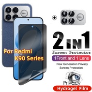 2in1 Privacy Anti Spy Front Protection Tpu Hydrogel Film For Redmi K90 K80 Pro Max Ultra 5G 2025 Red