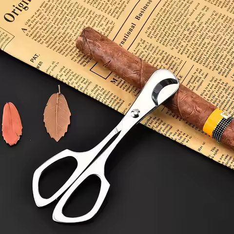 420 SS Cigar Cutter Double Blade Stainless Steel Metal Pocket Gadget Zigarre Cutter Knife Cuban Ciga