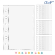 CRAFTML A7 Binder Pages, A7  Card Protector Sleeves, 6-Ring Binder Refill