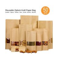 Paper bag Ziplock Kraft Food Packaging Bag Cookies Bakery