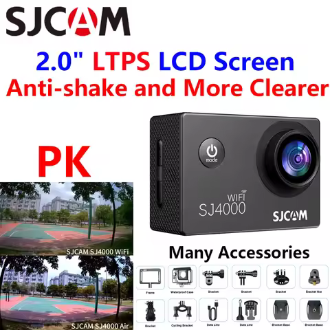 SJCAM Action Camera 2.0" LTPS LCD Screen 4K FHD 30M Waterproof 2.4G WiFi Professional Sport Video Ca