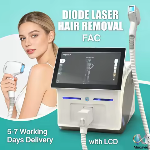 LCD Screen 4-Wave Laser Hair Remover 4000W Diode Cooling Tech Permanent Hair Removal for All Skin Ty