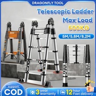 Telescopic Ladder Heavy Duty Ladder Foldable Aluminium Tangga Lipat Max 8.2m 伸缩梯