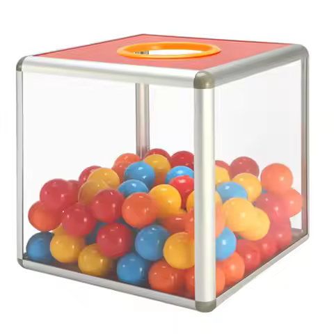 Acrylic Drawing Box Portable Four-Sided Transparent Voting Storage Container Fundraising Box Suggest